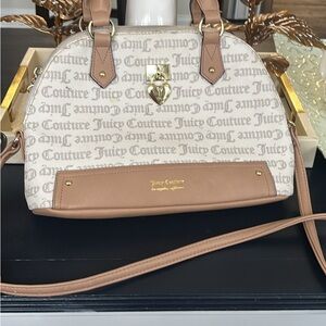 Juicy Couture Tan and Brown Logo Crossbody Bag